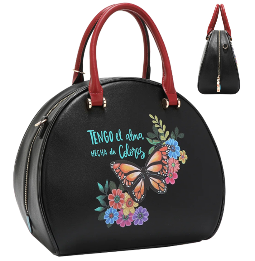 BOLSO DE MANO MEDIANO CON CÚPULA ALMA DE COLORES
