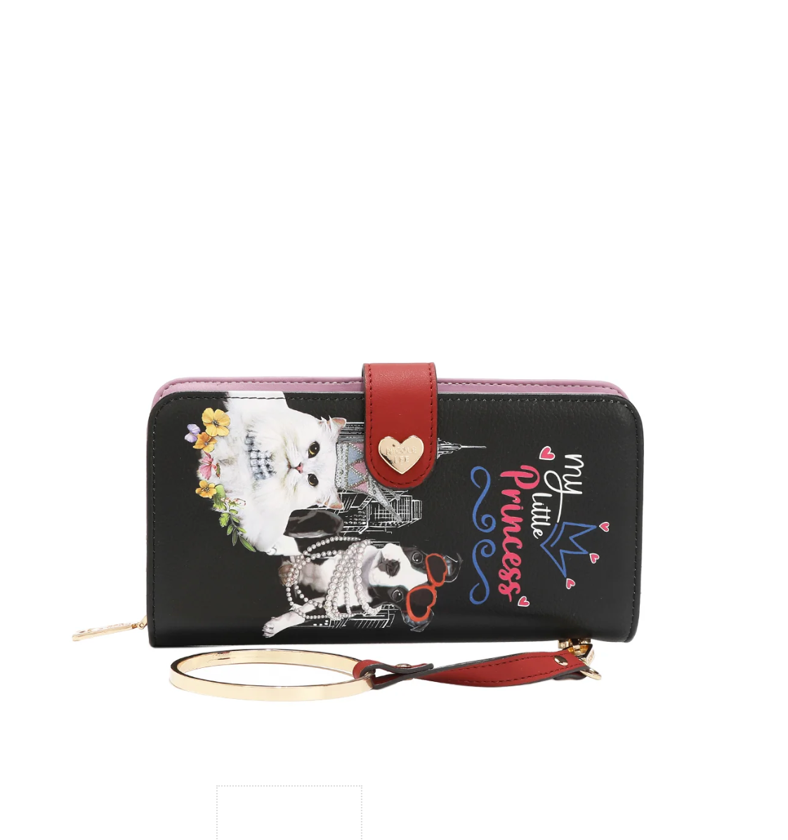 NL SIGNATURE BIFOLD WALLET WRISTLET