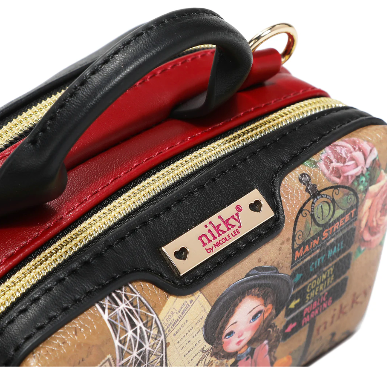 MINI BOSTON DOUBLE ZIP CROSSBODY