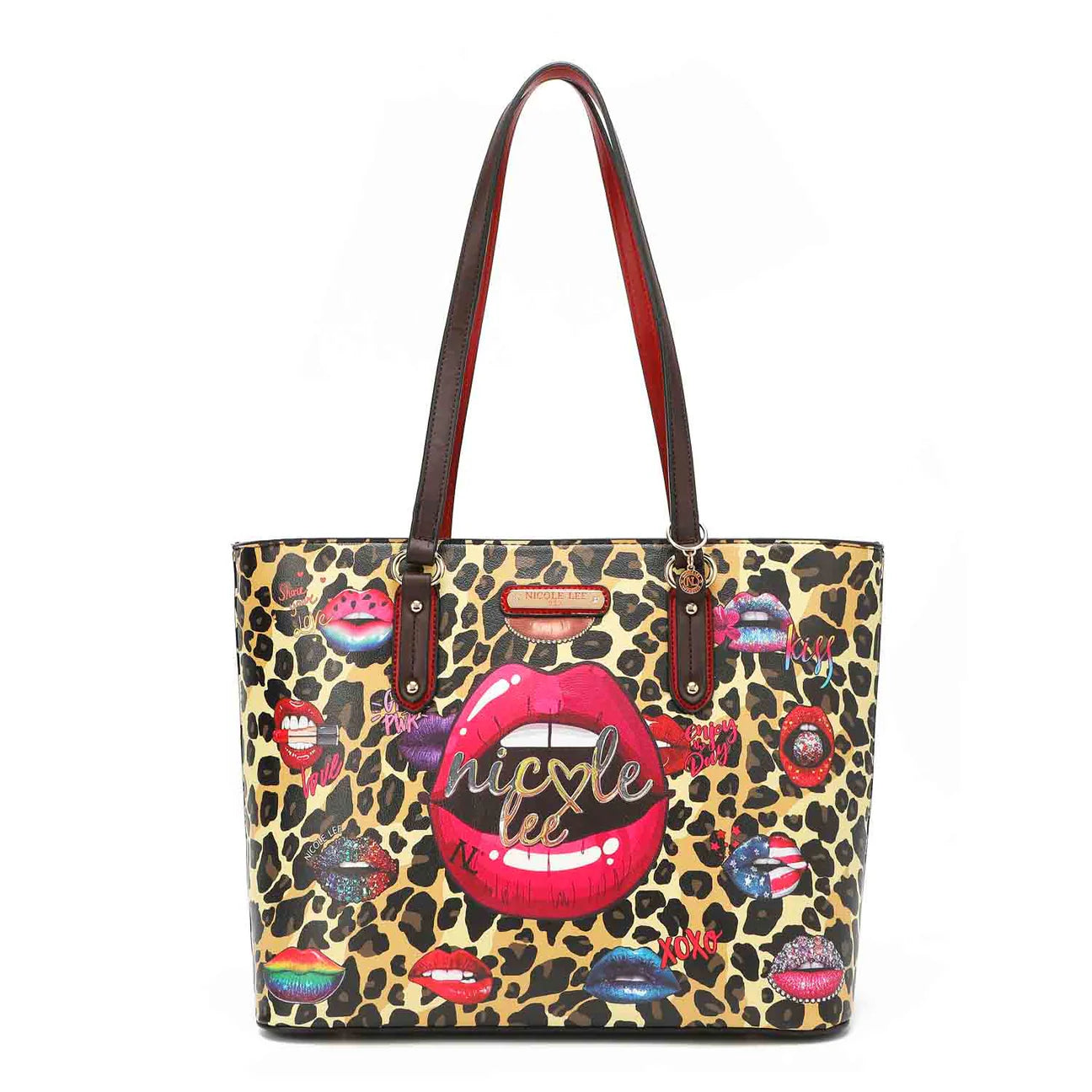 WILD LIPS 3-PIECE SET (SHOPPER, MINI BOSTON, CLUTCH)