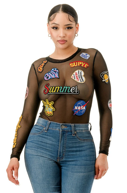 GRAPHIC PRINT BODYSUITS