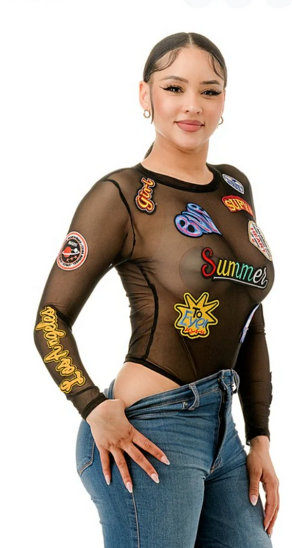 GRAPHIC PRINT BODYSUITS